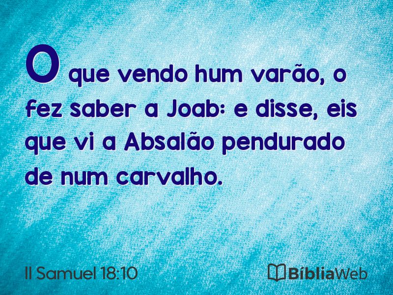 II Samuel 18:10 em imagem para compartilhar