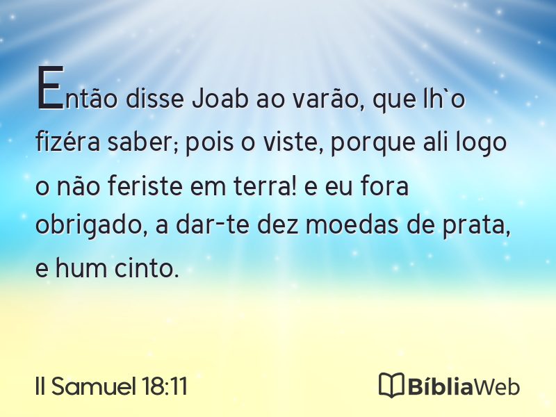 II Samuel 18:11 em imagem para compartilhar