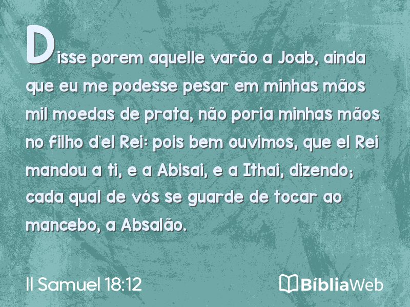 II Samuel 18:12 em imagem para compartilhar