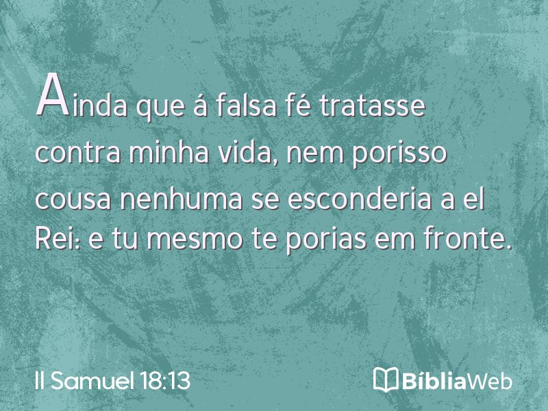 II Samuel 18:13 em imagem para compartilhar