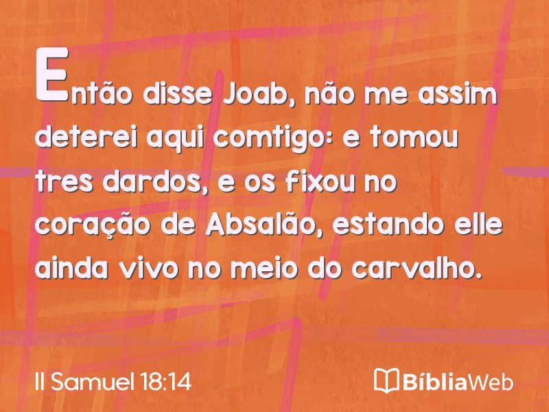 II Samuel 18:14 em imagem para compartilhar