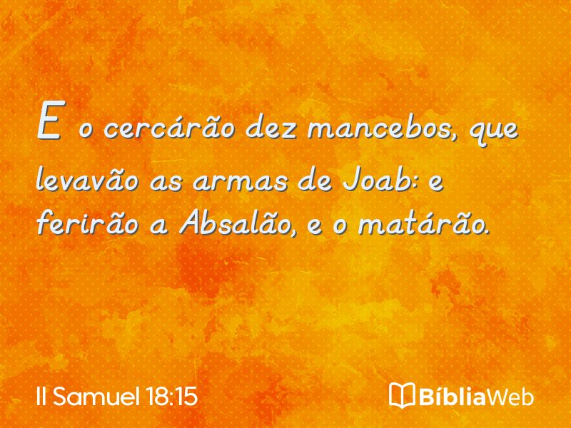 II Samuel 18:15 em imagem para compartilhar