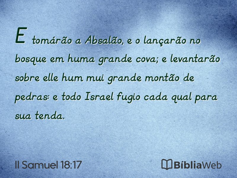 II Samuel 18:17 em imagem para compartilhar