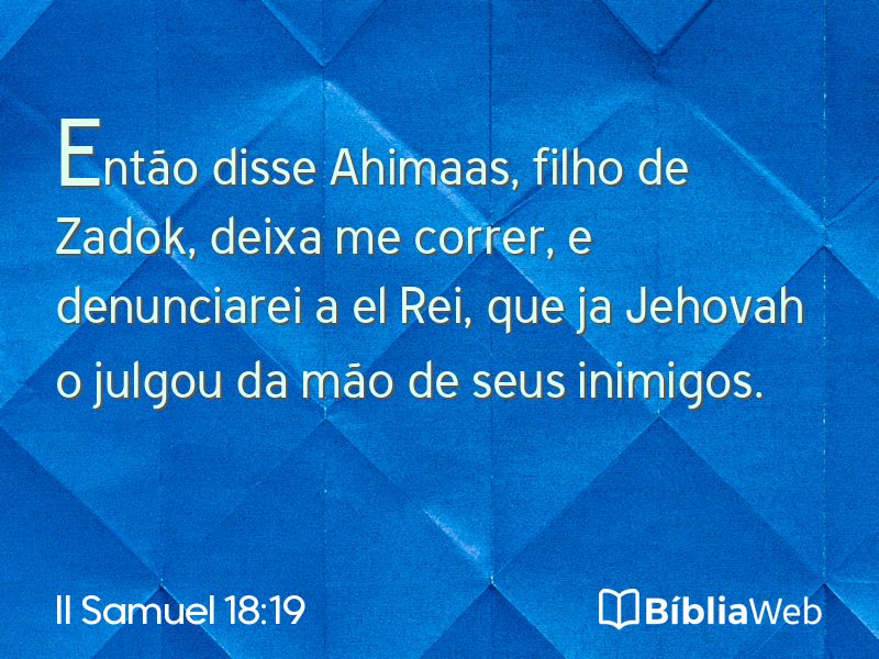 II Samuel 18:19 em imagem para compartilhar