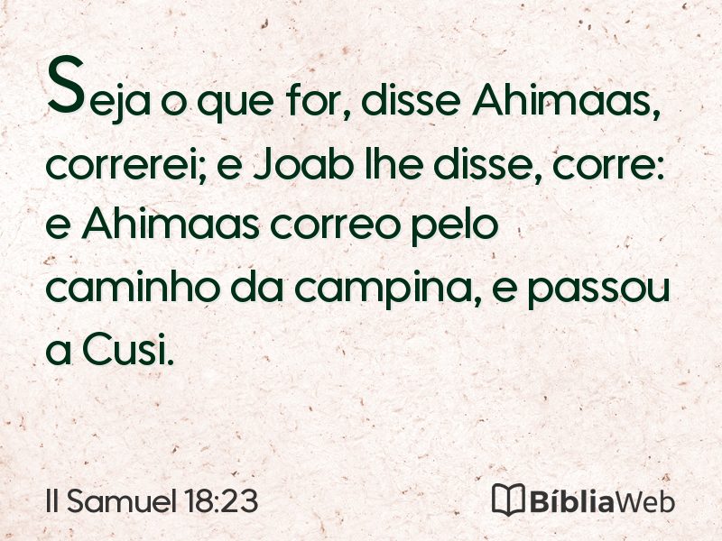 II Samuel 18:23 em imagem para compartilhar