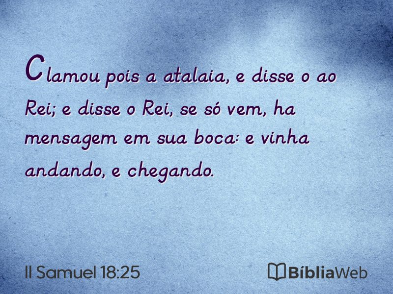 II Samuel 18:25 em imagem para compartilhar