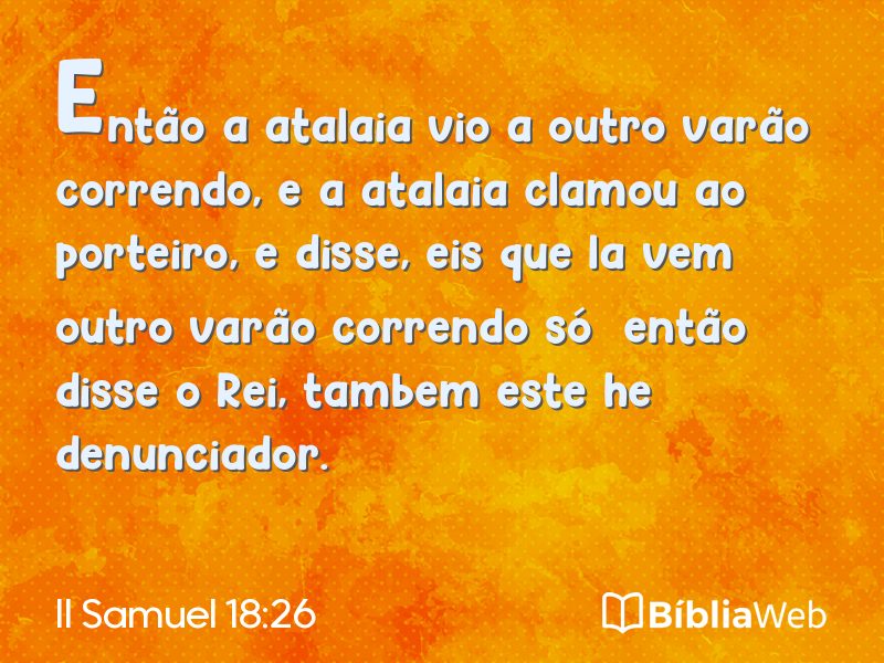 II Samuel 18:26 em imagem para compartilhar