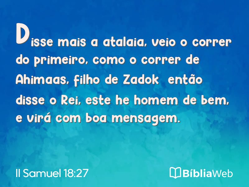 II Samuel 18:27 em imagem para compartilhar