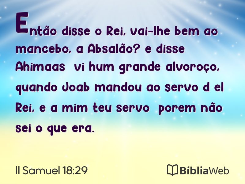 II Samuel 18:29 em imagem para compartilhar