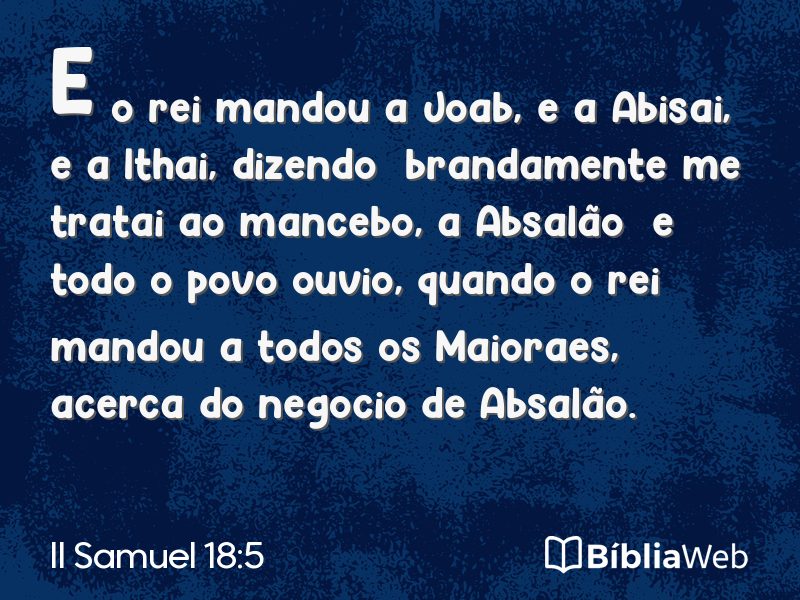 II Samuel 18:5 em imagem para compartilhar