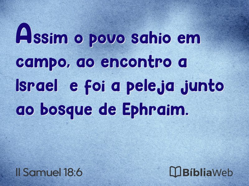 II Samuel 18:6 em imagem para compartilhar