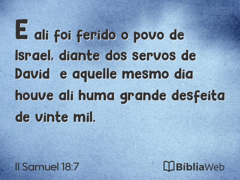 II Samuel 18:7 em imagem para compartilhar