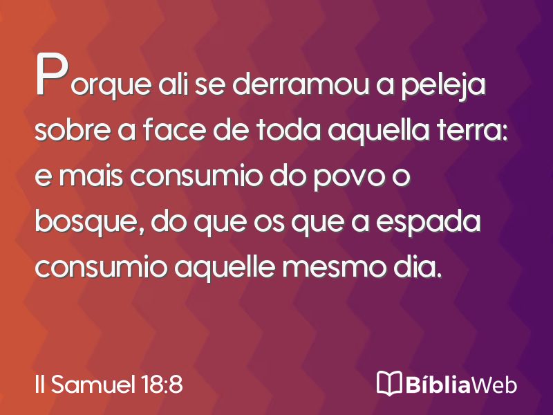II Samuel 18:8 em imagem para compartilhar