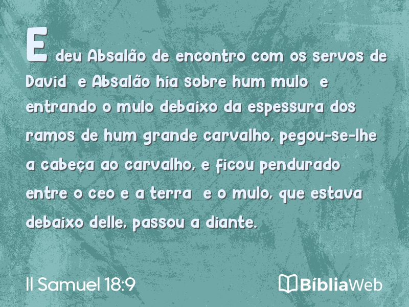 II Samuel 18:9 em imagem para compartilhar