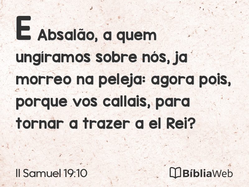 II Samuel 19:10 em imagem para compartilhar