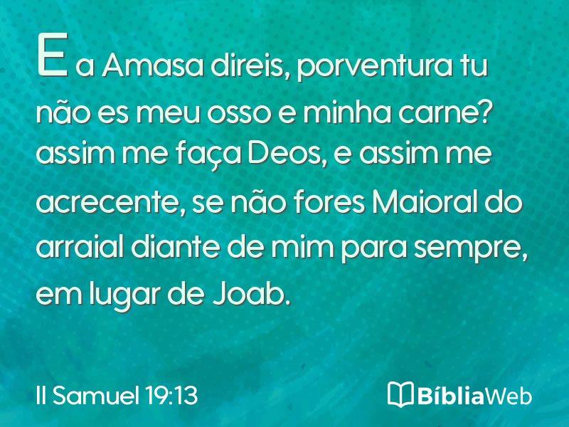 II Samuel 19:13 em imagem para compartilhar