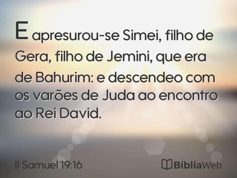 II Samuel 19:16 em imagem para compartilhar