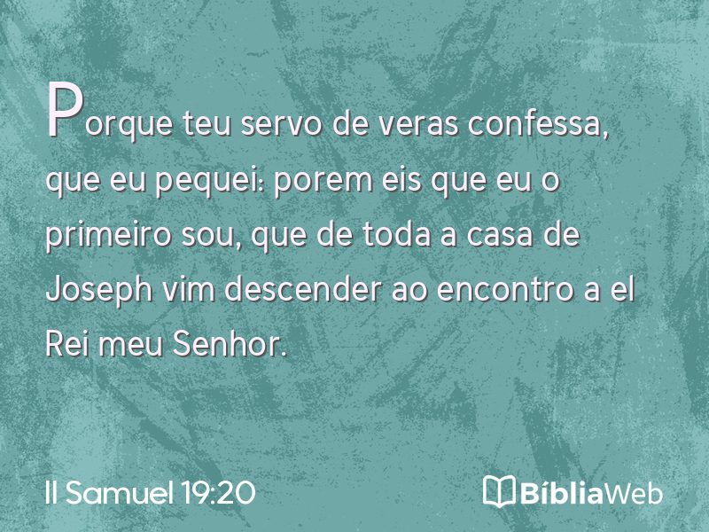 II Samuel 19:20 em imagem para compartilhar