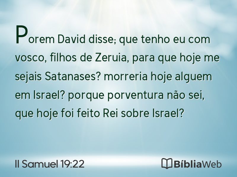 II Samuel 19:22 em imagem para compartilhar