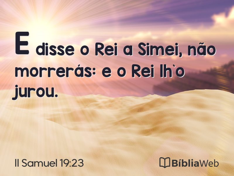 II Samuel 19:23 em imagem para compartilhar