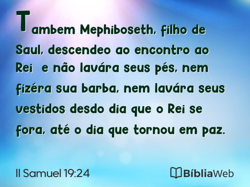 II Samuel 19:24 em imagem para compartilhar