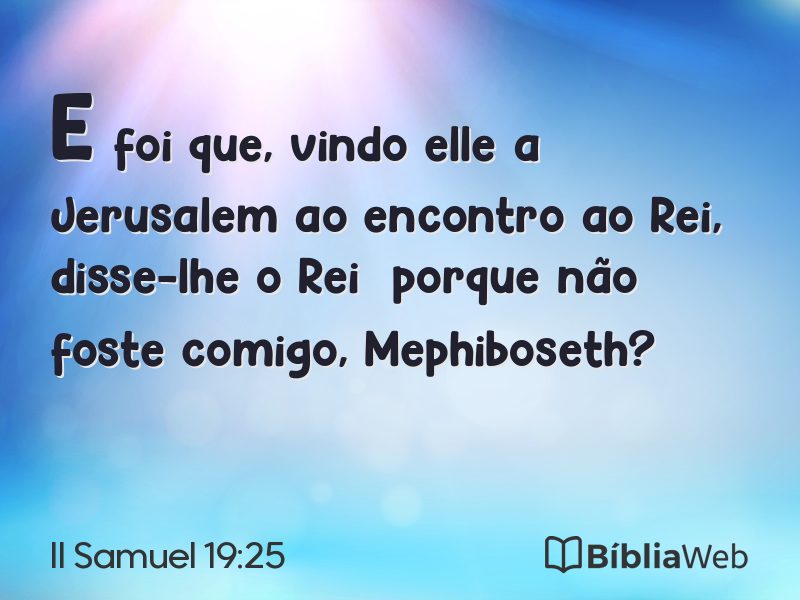 II Samuel 19:25 em imagem para compartilhar