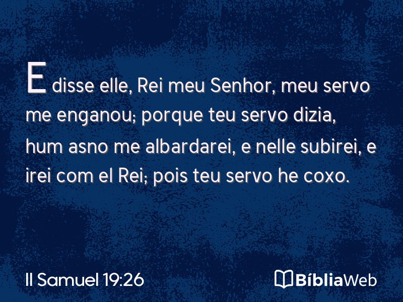 II Samuel 19:26 em imagem para compartilhar