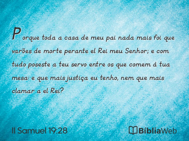 II Samuel 19:28 em imagem para compartilhar