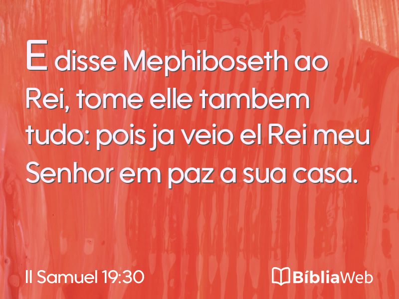 II Samuel 19:30 em imagem para compartilhar