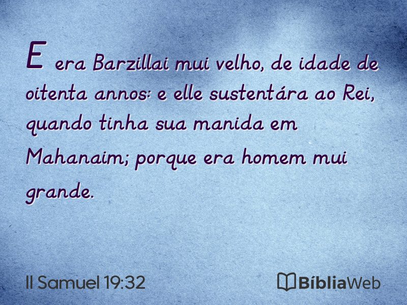 II Samuel 19:32 em imagem para compartilhar