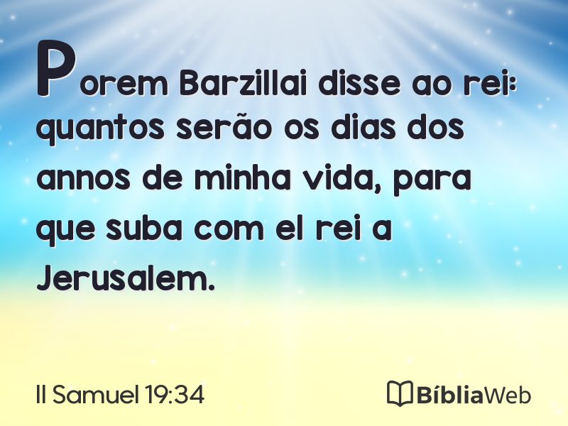 II Samuel 19:34 em imagem para compartilhar