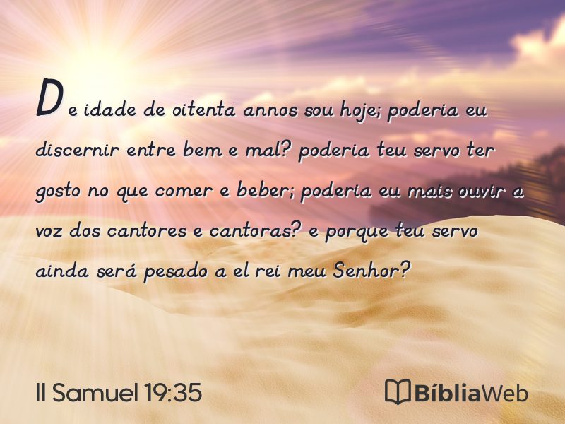 II Samuel 19:35 em imagem para compartilhar