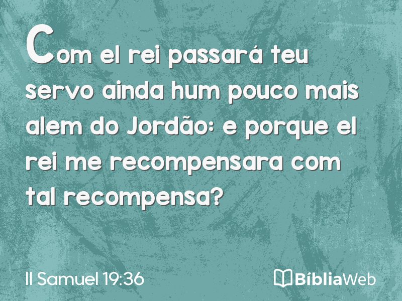 II Samuel 19:36 em imagem para compartilhar