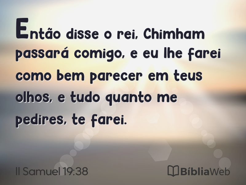 II Samuel 19:38 em imagem para compartilhar