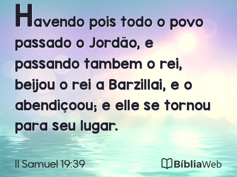 II Samuel 19:39 em imagem para compartilhar