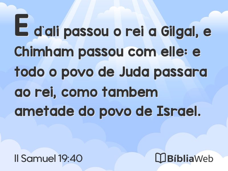 II Samuel 19:40 em imagem para compartilhar