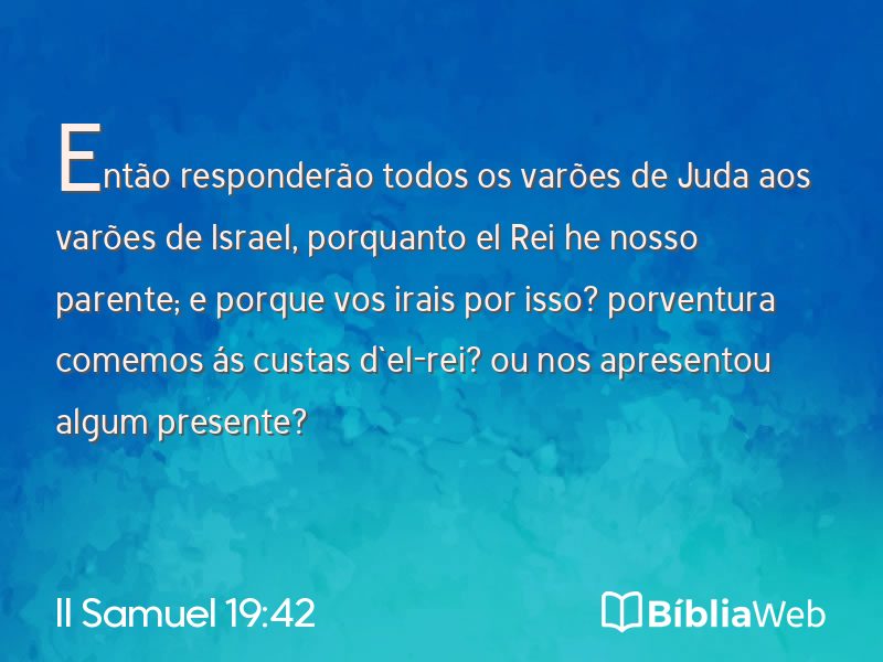 II Samuel 19:42 em imagem para compartilhar