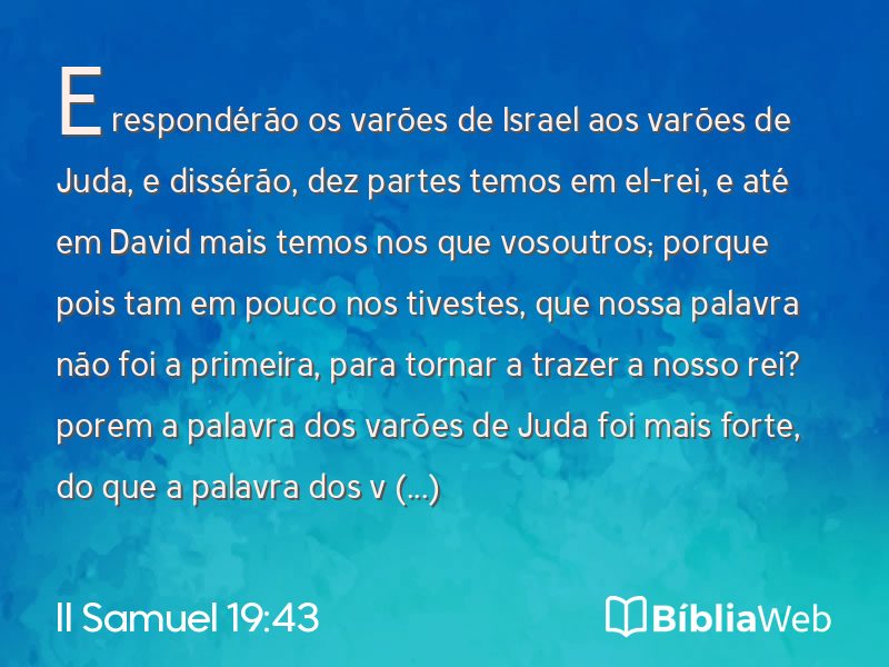 II Samuel 19:43 em imagem para compartilhar