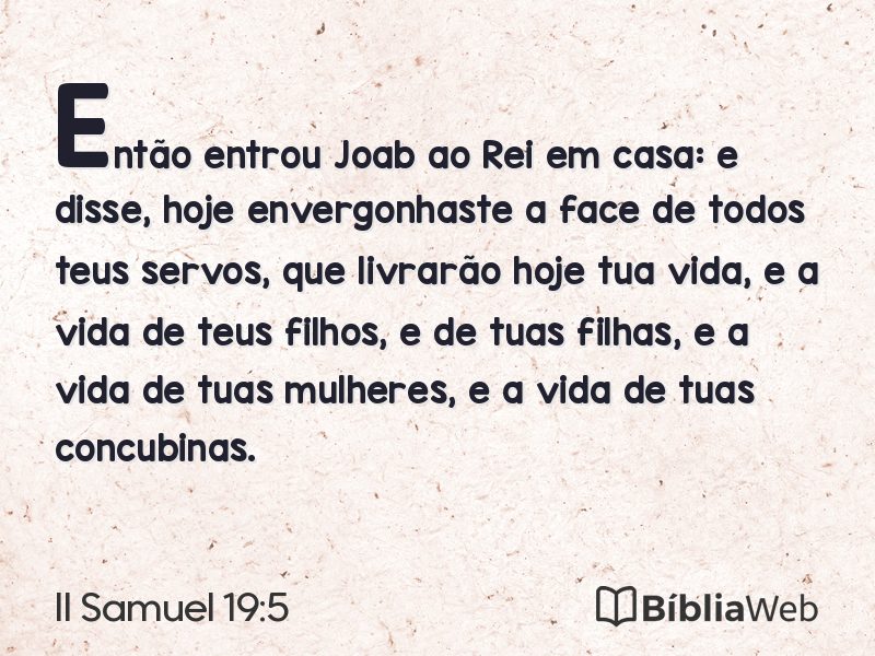 II Samuel 19:5 em imagem para compartilhar