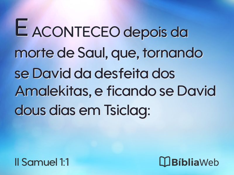 II Samuel 1:1 em imagem para compartilhar