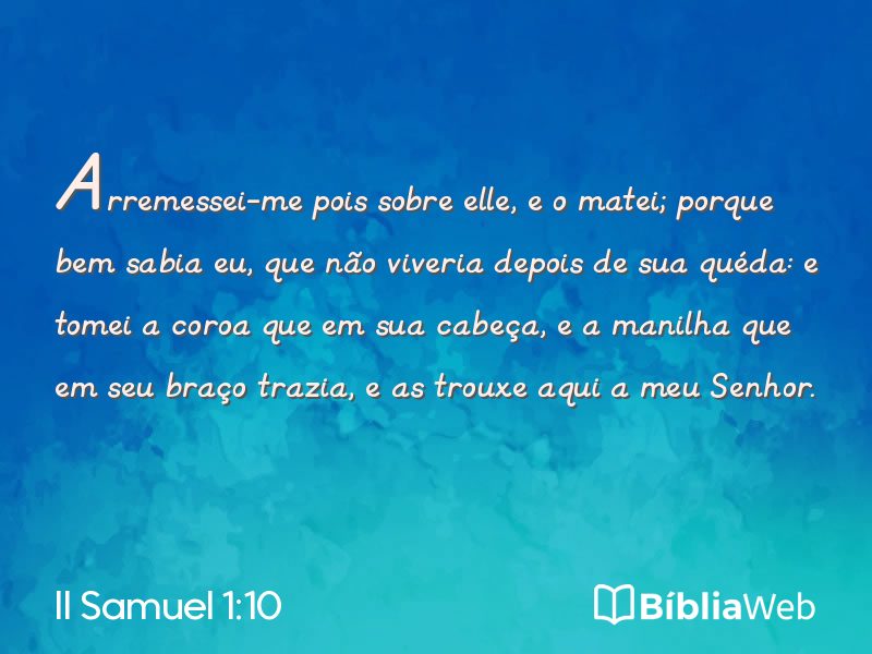 II Samuel 1:10 em imagem para compartilhar
