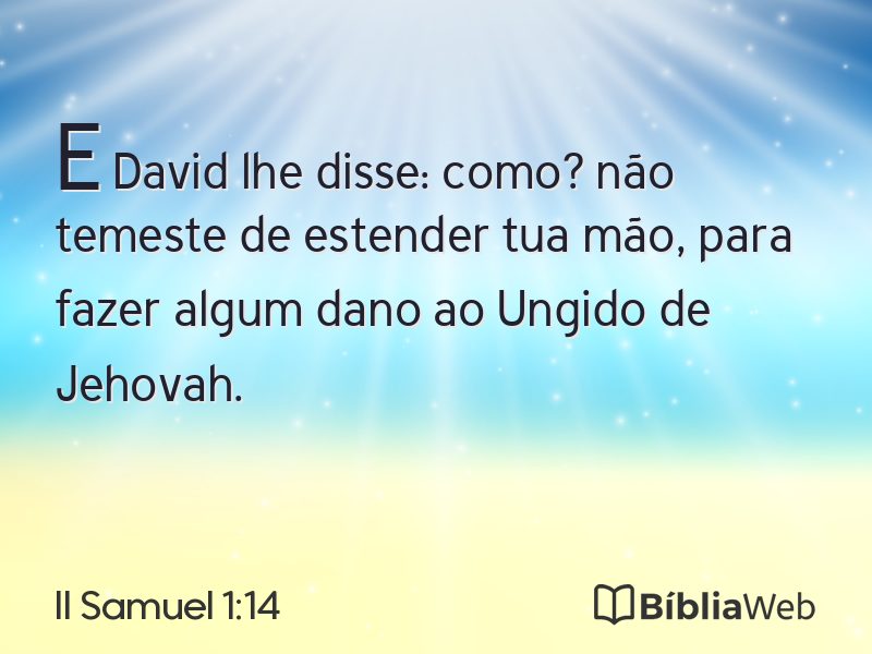 II Samuel 1:14 em imagem para compartilhar