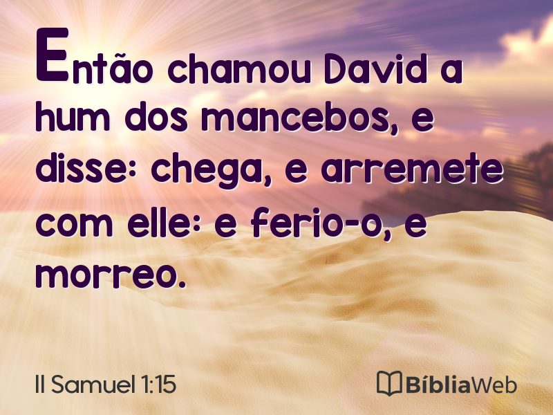 II Samuel 1:15 em imagem para compartilhar