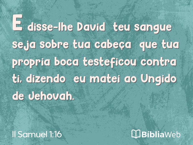 II Samuel 1:16 em imagem para compartilhar