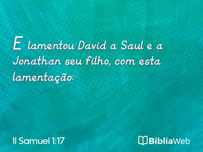 II Samuel 1:17 em imagem para compartilhar