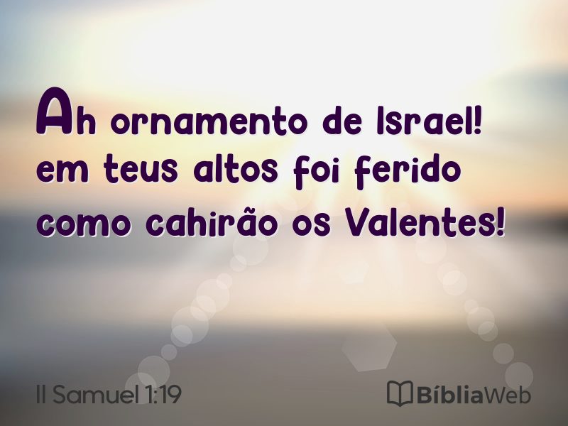 II Samuel 1:19 em imagem para compartilhar