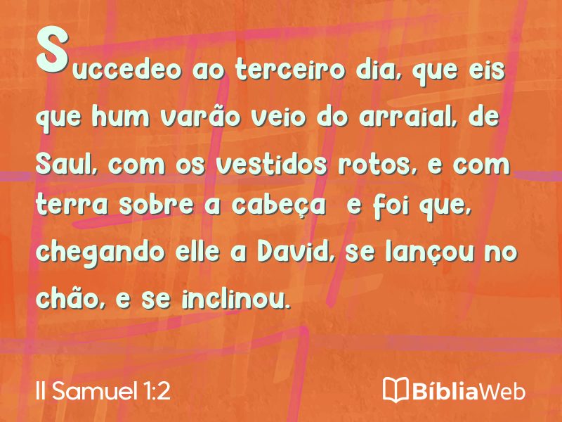 II Samuel 1:2 em imagem para compartilhar