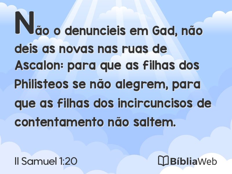 II Samuel 1:20 em imagem para compartilhar
