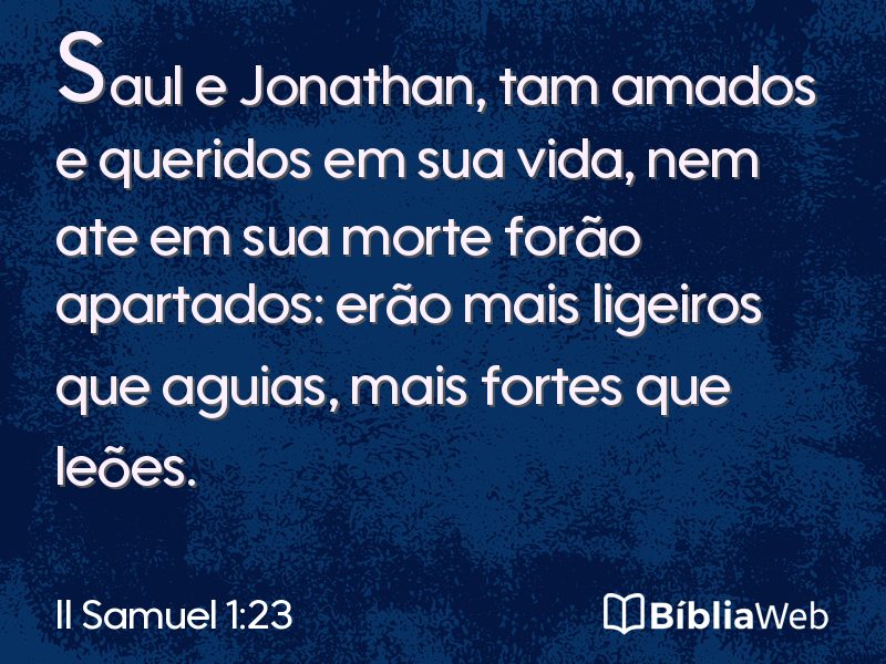 II Samuel 1:23 em imagem para compartilhar