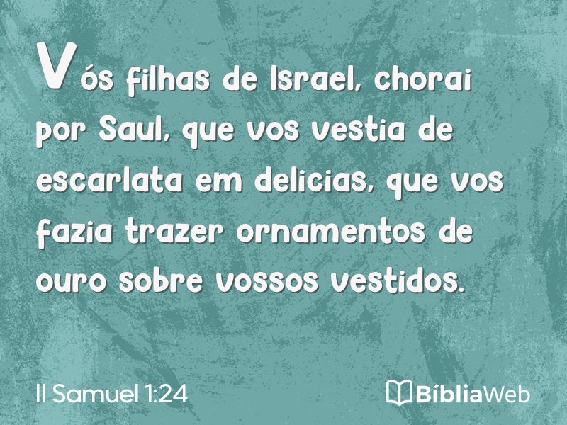 II Samuel 1:24 em imagem para compartilhar